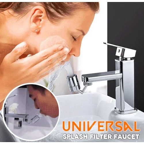 

Swivel Faucet Aerator 720 Degree Universal Splash Filter Faucet Spray Head Kitchen Tap Water Saving Nozzle