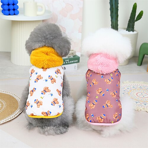 

Dog Cat Hoodie Sweatshirt Animal Solid Colored Cute Sweet Dailywear Casual Daily Winter Dog Clothes Puppy Clothes Dog Outfits Soft White Red Costume for Girl and Boy Dog Cotton S M L XL 2XL