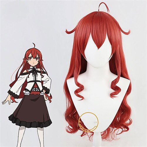 

Eris Boreas Greyrat Anime Jobless Reincarnation Mushoku Tensei Long Curly Red Wig Heat Resistant Synthetic Hair