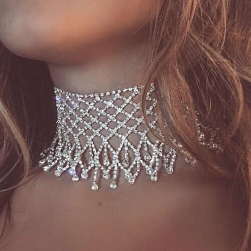 

Women's necklace Fashion Wedding Pure Color Necklaces