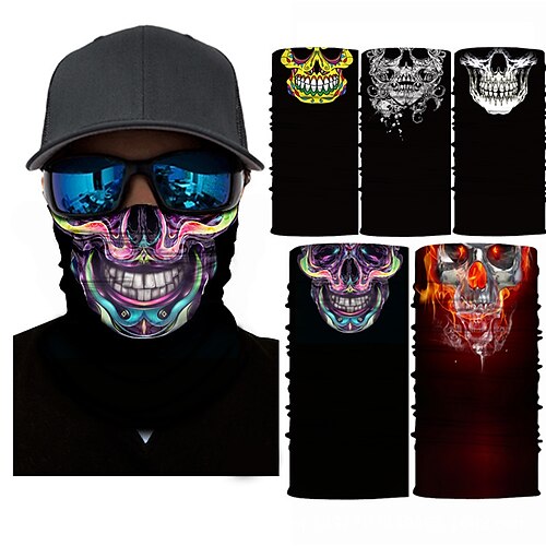 

Halloween skull sport sciarpa da esterno maschera da equitazione protezione solare copertura del collo maschera senza cuciture bandana magica