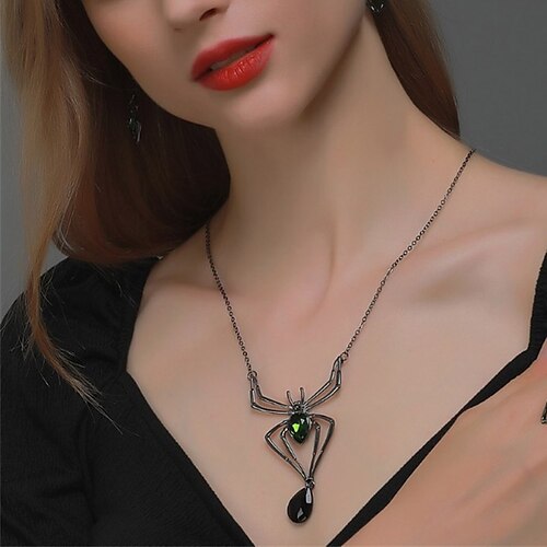 

Women's necklace Vintage Halloween Spiders Necklaces