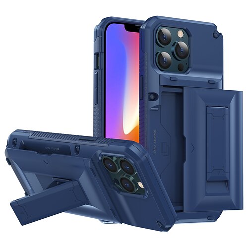

Phone Case For Apple Classic Series iPhone 14 Pro Max iPhone 14 Pro iPhone 14 Plus iPhone 14 iPhone 13 Pro Max 12 11 SE 2022 X XR XS Max 8 7 Bumper Frame with Stand Dustproof Solid Colored PC