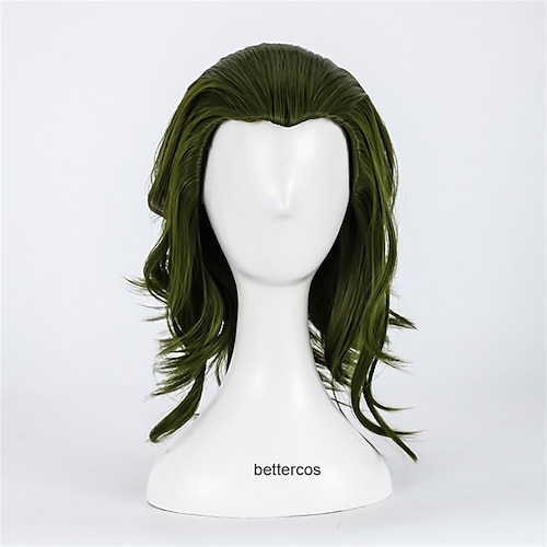 

Joker Movie Clown Joker Cosplay Wigs Joaquin Phoenix Arthur Fleck Curly Green Heat Resistant Synthetic Hair Wig