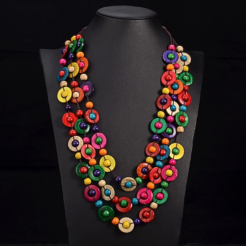 

Women's necklace Vintage Outdoor Multicolor Necklaces
