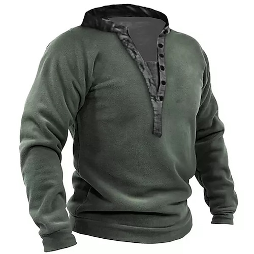 

Men's Unisex Sweatshirt Pullover Button Up Hoodie Army Green Standing Collar Graphic Prints Casual Daily Sports 3D Print Streetwear Designer Casual Spring & Fall Clothing Apparel Hoodies Sweatshirts