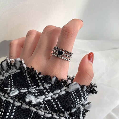 

1PC Ring For Women's Wedding Gift Graduation Alloy Classic Heart
