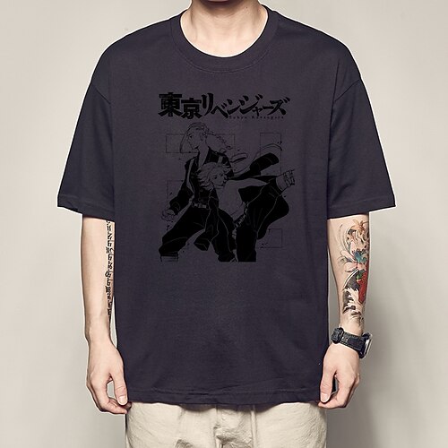 

Inspired by Tokyo Revengers Draken Mikey T-shirt Cartoon Manga Anime Classic Street Style T-shirt For Men's Women's Unisex Adults' Hot Stamping 100% Polyester