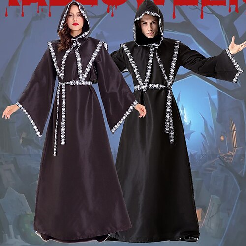 

Nun Priest Masquerade Couples' Costumes Unisex Movie Cosplay Cosplay Black Costume Carnival Masquerade Polyester