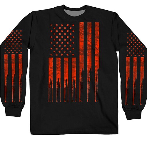 

Men's Unisex Sweatshirt Pullover Red Crew Neck Graphic Prints National Flag Print Daily Sports Holiday 3D Print Basic Streetwear Casual Spring & Fall Clothing Apparel Hoodies Sweatshirts Long Sleeve