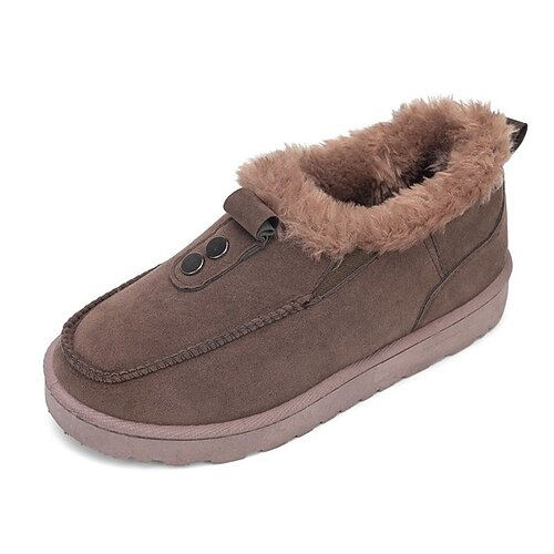 

Women's Boots Comfort Shoes Booties Ankle Boots Platform Round Toe Casual Daily Synthetics Loafer Fall Winter Solid Colored Black Gray Brown