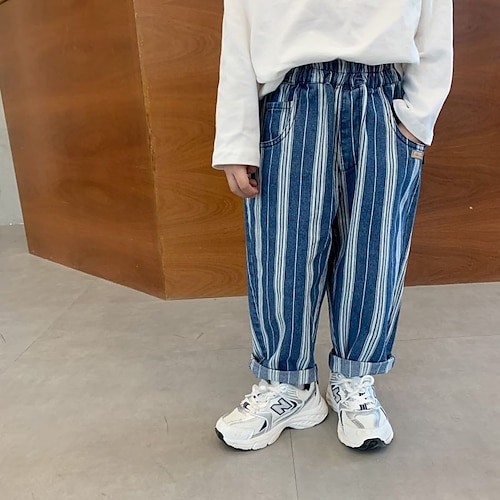 

Kids Boys Pants Solid Colored Streetwear Street Cotton 3-13 Years Fall Blue