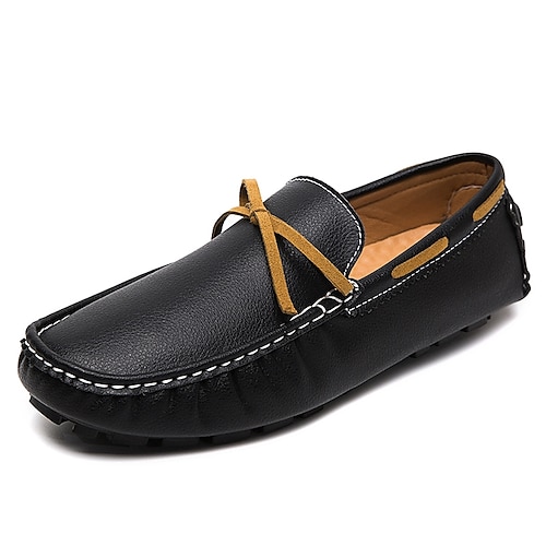 

Men's Loafers & Slip-Ons Boat Shoes Moccasin Comfort Shoes Driving Loafers Casual Classic British Daily Office & Career PU Black Blue Fall Spring