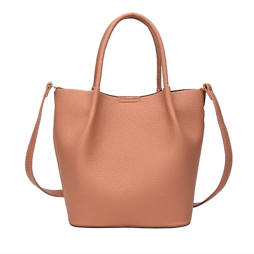 

Women's Leather Bag Shoulder Bag PU Leather Zipper Solid Color Shopping Going out Green Black Blue Pink