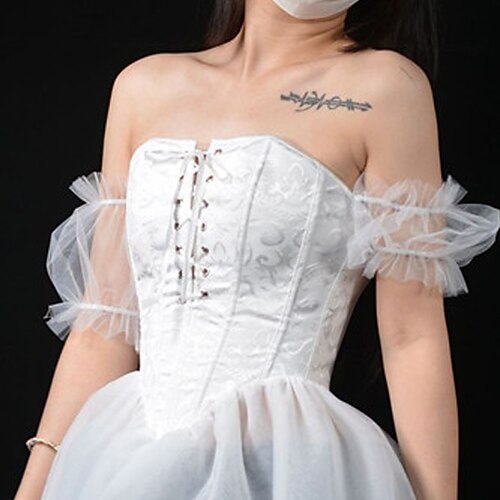 

Corset Women's Corsets Party Evening Valentine's Day Club White Breathable Comfortable Underbust Corset Lace Up Tummy Control Adjustable Pure Color Fall Winter