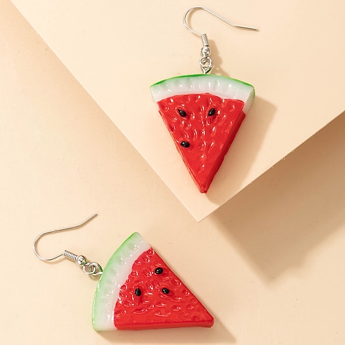 

1 Pair Hanging Earrings For Women's Wedding Sport Engagement Plastics Alloy Classic Fashion Watermelon