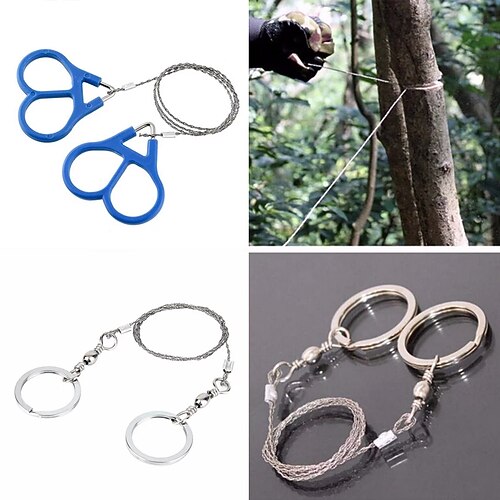 

Wire Saw Stainless Steel Pocket Chainsaw Mini Cable Survival Gear Pole Saw Emergency Chainsaw Survival Kit Outdoor Tools for Camping Hiking Hunting