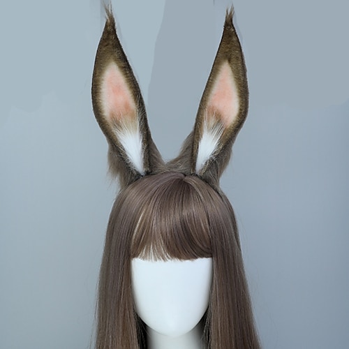

Animal Anime Faux Fur Handmade Rabbit Ears Cute Animal Ears Accessories Rabbit Ear Headband Ark Operator Rabbit Ear Headband Amiya Brutality