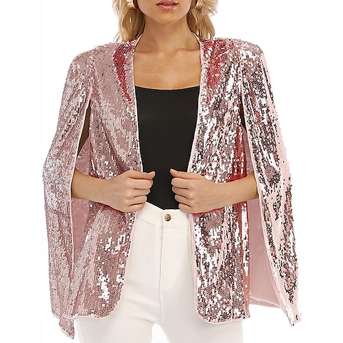

Women's Wrap Bolero Coats / Jackets Sparkle & Shine Long Sleeve Sequined Wedding Wraps With Glitter For Wedding All Seasons
