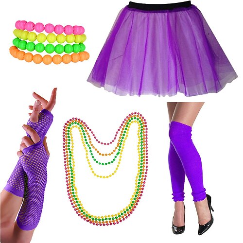 

Retro Vintage 1980s Masquerade Women's Costume Vintage Cosplay Party / Evening Skirts Halloween / 1 Bracelet / Gloves / Socks / Necklace / 1 Bracelet