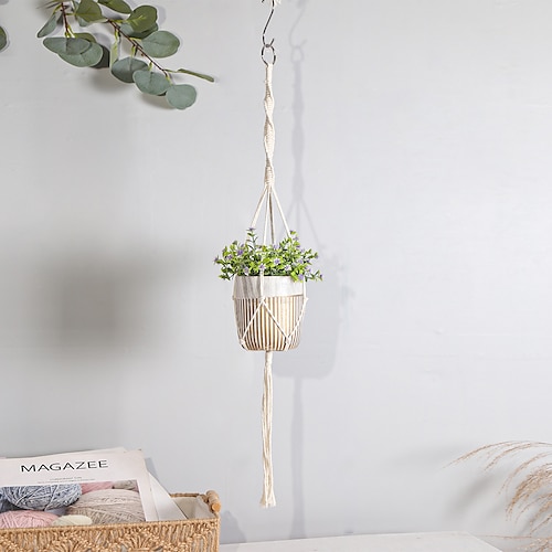 

Bohemian Wall Plant Hanger Flowerpot Net Pocket Wall Decoration Pendant Handmade Hanging Basket Nordic Home Decoration