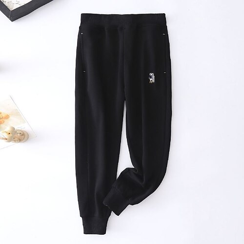 

Kids Boys Pants Solid Colored Active Sport 3-12 Years Winter Black Purple Dark Blue