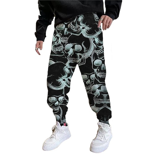 

Men's Sweatpants Joggers Trousers Drawstring Elastic Waist 3D Print Graphic Prints Comfort Breathable Sports Outdoor Casual Daily Streetwear Designer Green Micro-elastic / Elasticity