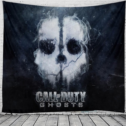 

Halloween Party Wall Tapestry Art Decor Blanket Curtain Hanging Home Bedroom Living Room Decoration Polyester Skull