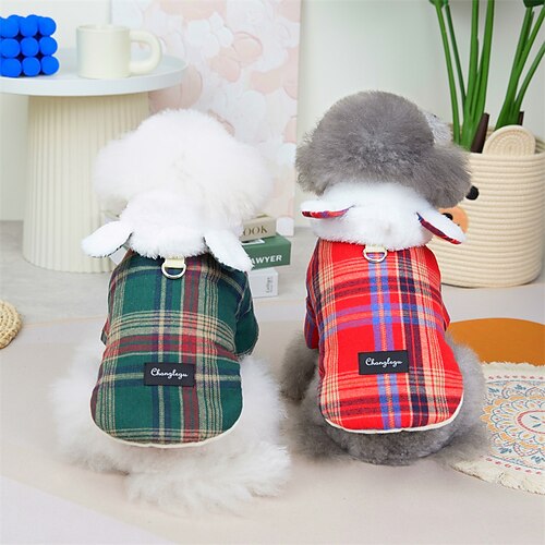 

Cachorros Gatos Camisola com Capuz Xadrez Cor Sólida Estilo bonito Doce Dia a Dia Casual / Diário Inverno Roupas para Cães Roupas de cachorro Roupas de cachorro Macio Verde Escuro Vermelho Ocasiões