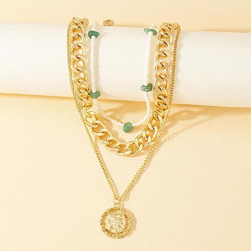 

Layered Necklace For Women's Wedding Party Evening Daily Alloy Classic