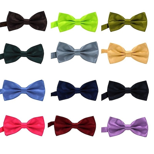 

Men's Bow Tie Party Wedding Gentleman Bow Solid Colored Formal Party Evening