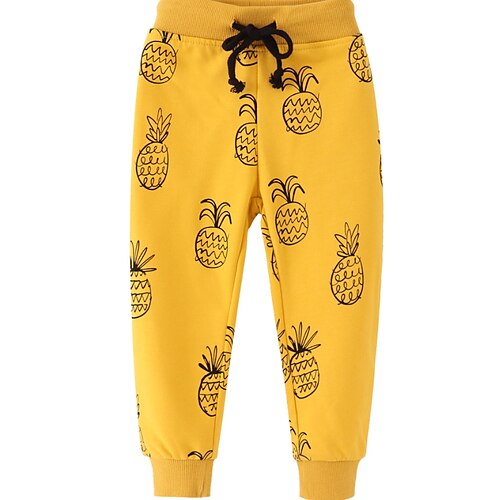 

Kids Boys Pants Pineapple Cotton 2-8 Years Winter Yellow