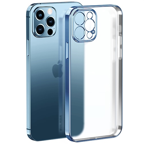 

Blue Plating Bumper Matte Clear Case For iPhone 13 Pro Max 12 Mini 11 13Pro 12Pro XS iPhone13 Transparent Silicone Cover