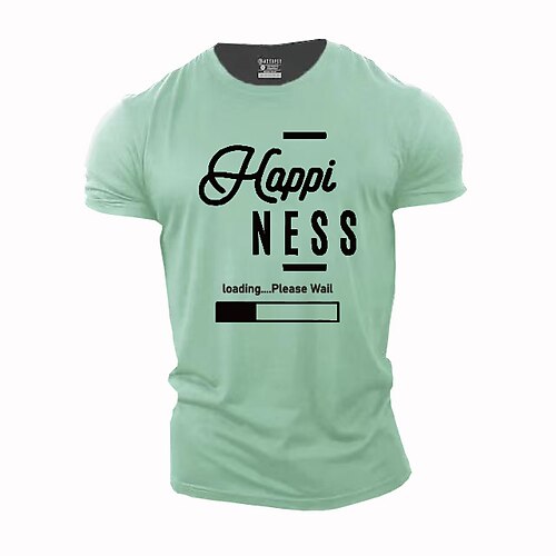 

Men's Unisex T shirt Tee Letter Graphic Prints Crew Neck Army Green Outdoor Street Short Sleeve Print Clothing Apparel Sports Designer Casual Big and Tall / Summer / Summer