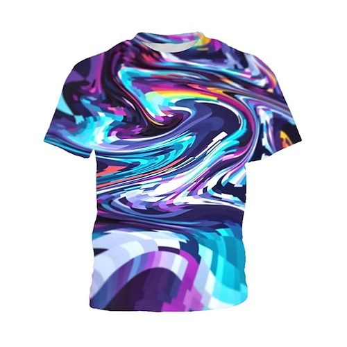 

Kids Boys T shirt Graphic Outdoor 3D Print Short Sleeve Crewneck Cool 4-12 Years Winter Multicolor