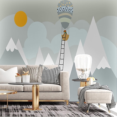 

Mural Wallpaper Wall Sticker Covering Print Peel and Stick Removable Self Adhesive Cartoon Ladder Balloon PVC / Vinyl Home Decor
