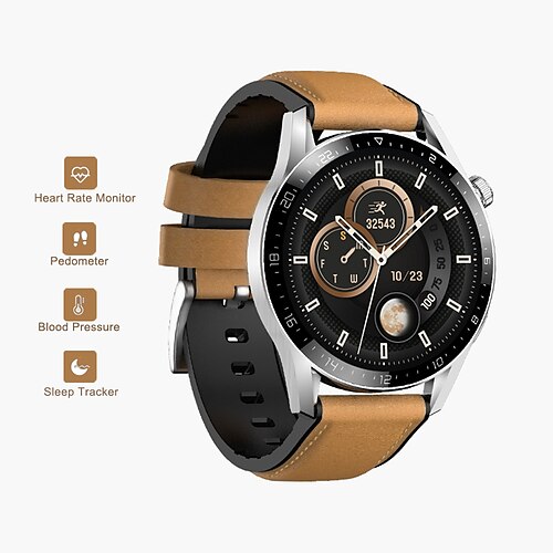 

GT20 Smart Watch 1.28 inch Smartwatch Fitness Running Watch Bluetooth ECGPPG Temperature Monitoring Pedometer Compatible with Android iOS Women Men Waterproof Long Standby Hands-Free Calls IP 67