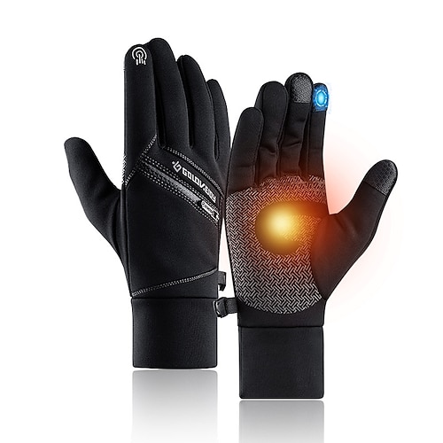 

Winter Gloves Bike Gloves Cycling Gloves Touch Gloves Winter Full Finger Gloves Anti-Slip Waterproof Windproof Warm Sports Gloves Mountain Bike MTB Outdoor Exercise Cycling / Bike Fleece Red Blue Grey