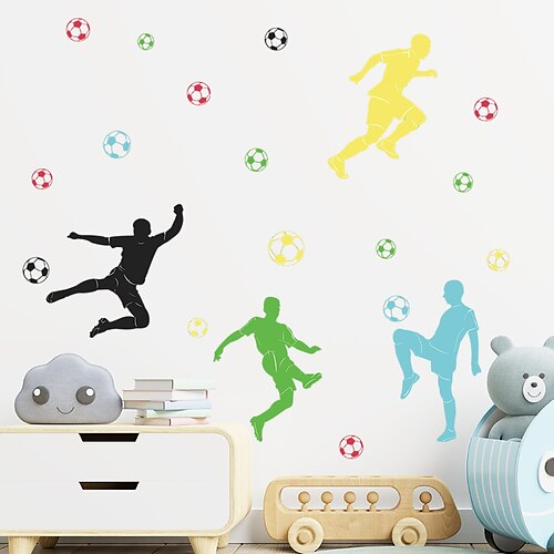 

Football / Cartoon Wall Stickers Living Room / Kids Room & kindergarten, Removable / Pre-pasted PVC Home Decoration Wall Decal 1pc