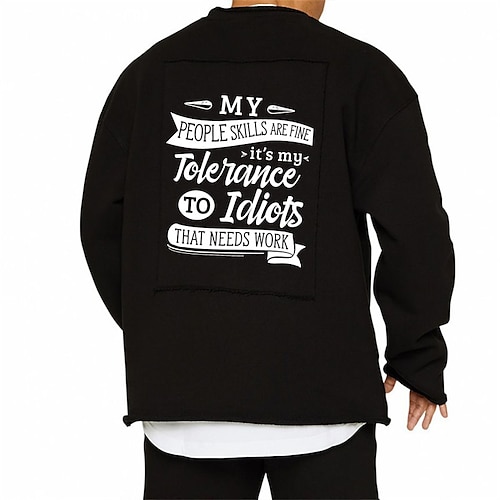 

Men's Sweatshirt Pullover Black Crew Neck Graphic Letter Print Sports & Outdoor Streetwear Designer Casual Big and Tall Winter Fall Clothing Apparel Hoodies Sweatshirts Long Sleeve / Spring