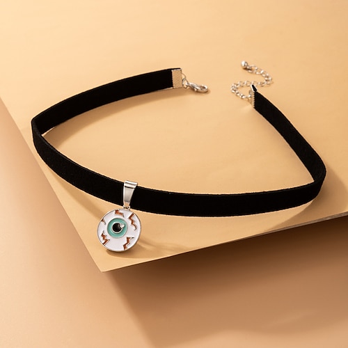 

Festive jewelry halloween necklace horror bloodshot big eyes eyeball pendant eyeball necklace