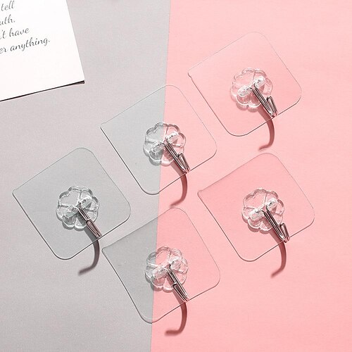 

Dream Catcher Hook Strong Viscose Free Punching Hook Strong Traceless Hook Kitchen Toilet Suction Cup Transparent Hook