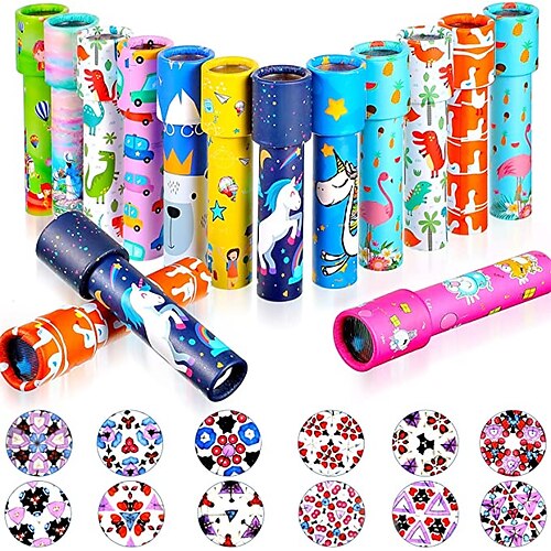 

15 Pcs Classic Kaleidoscopes Old Fashioned Vintage Kaleidoscope Toys Educational Toys Stock Stuffers Bag Fillers for Boys and Girls Birthday and School Carnival Prizes Random Patterns