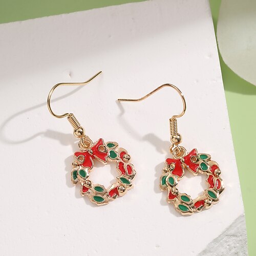 

1 Pair Drop Earrings Earrings For Women's Christmas Birthday Festival Alloy Geometrical Holiday Fashion Birthday