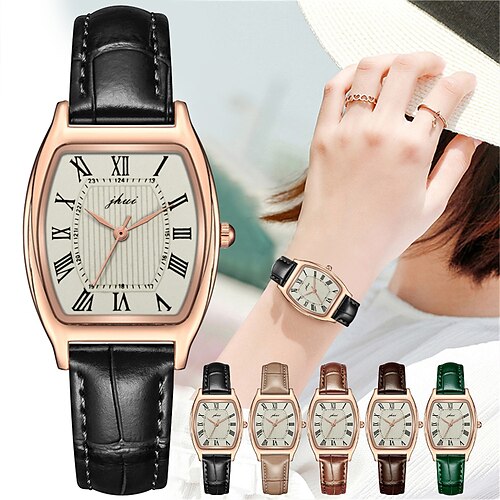 

Women's Quartz Watch Wine Barrel Roman Watch Belt Leisure Quartz Watch