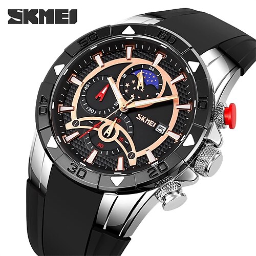 

SKMEI Men's Watches Men's Quartz Watch Stopwatch Calendar Quartz Movement Wristwatch 30M Waterproof Sport Men's Watches
