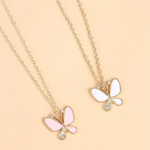 

2pcs Necklace For Women's Wedding Sport Gift Alloy Classic Butterfly