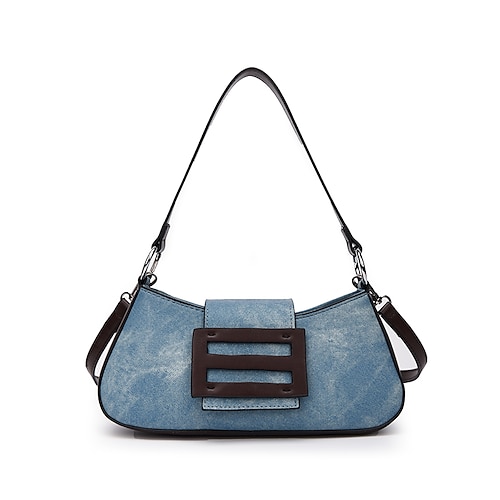 

Women's Leather Bag Hobo Bag Shoulder Bag PU Leather Zipper Artwork Party / Evening Shopping Black Blue