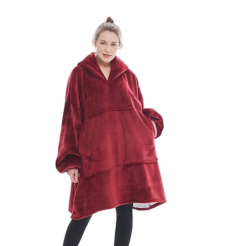 

Blanket Hoodie Women & Men,Premium Sherpa Fleece Oversized Hoodie Blanket with Giant Pocket for Women,Super Cozy and Big Wearable Blanket Hoodie Sweatshirt Gift Strawberry