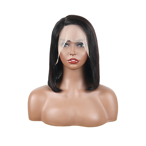 

Remy Human Hair T-part Lace Wig 13X4X1 Closure Wig Bob style Brazilian Hair Burmese Hair Straight Orange Wig 150% Density Lace Women Comfortable 100% Virgin With Bleached Knots Women's Short Medium